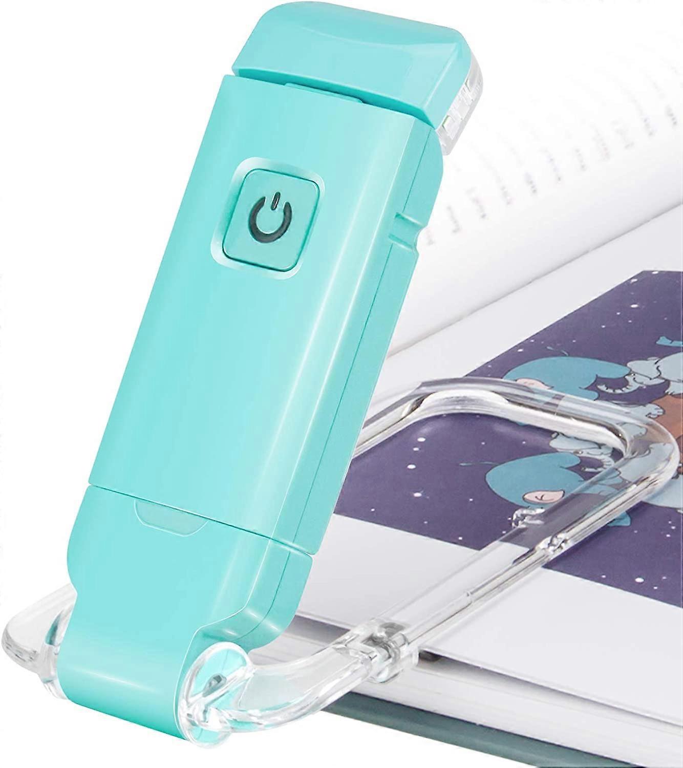 LED Book Lights, Rechargeable Reading Light Clip on Books for Reading in Bed, Soft Eye Care Book Light, 2 Brightness Settings for Eye Protection, Dimm