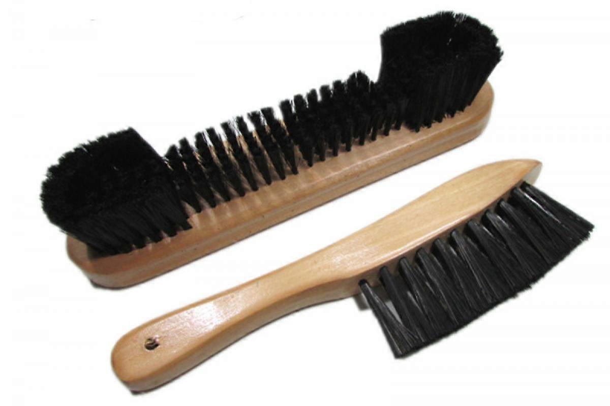 2pcs Billiards Pool Table and Rail Brush Set, Snooker Billiard Table Brush Fabric Rail Wooden Handle Billiard Table Cleaning Tool