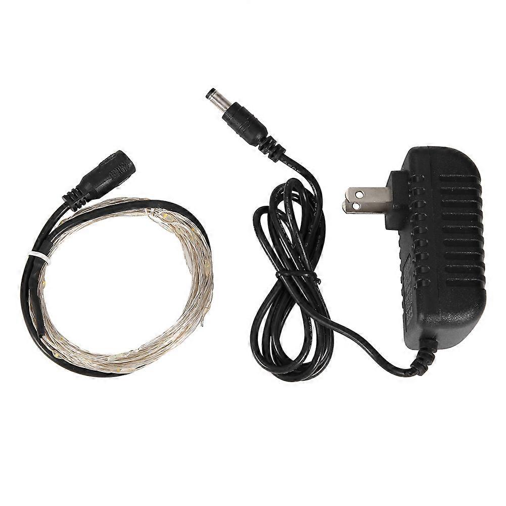 DC 12V 65.6ft 200 LED-uri Rezistent la apă String Fairy Lights Strip 100-240VWhite US Plug