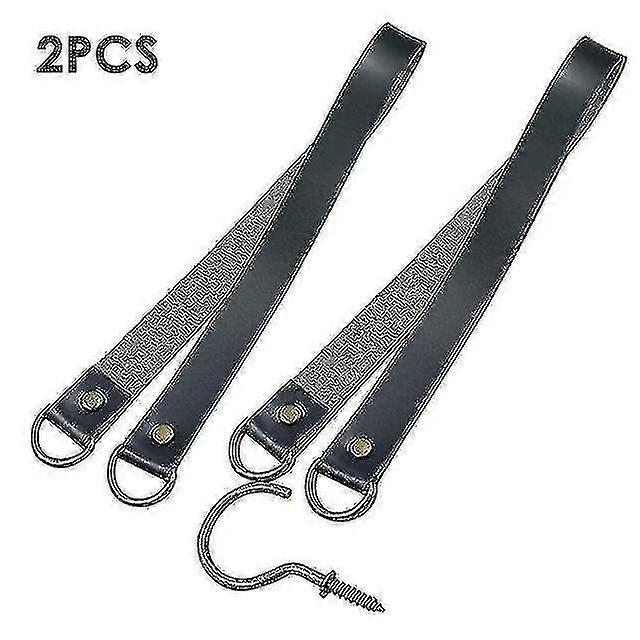 2pcs Curtain Tiebacks Leather Curtain Rod Holder Holdbacks For Office Living Room Cafe Balcony Black