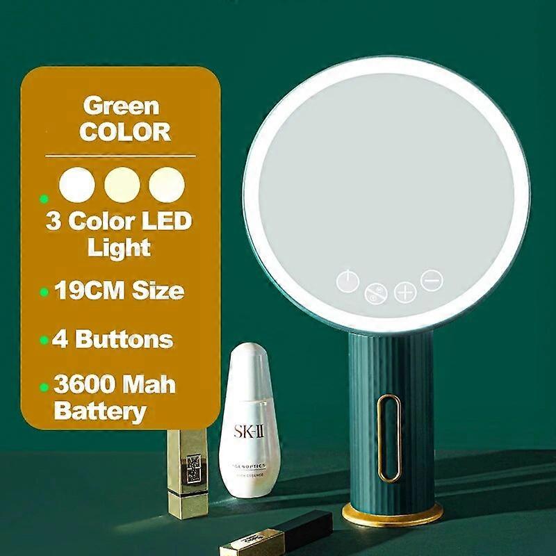 Led Vanity Mirror Intelligent Justerbar Trefarget lys Vanity Mirror Desktop Fill Light Mirror One Touch Charging Model