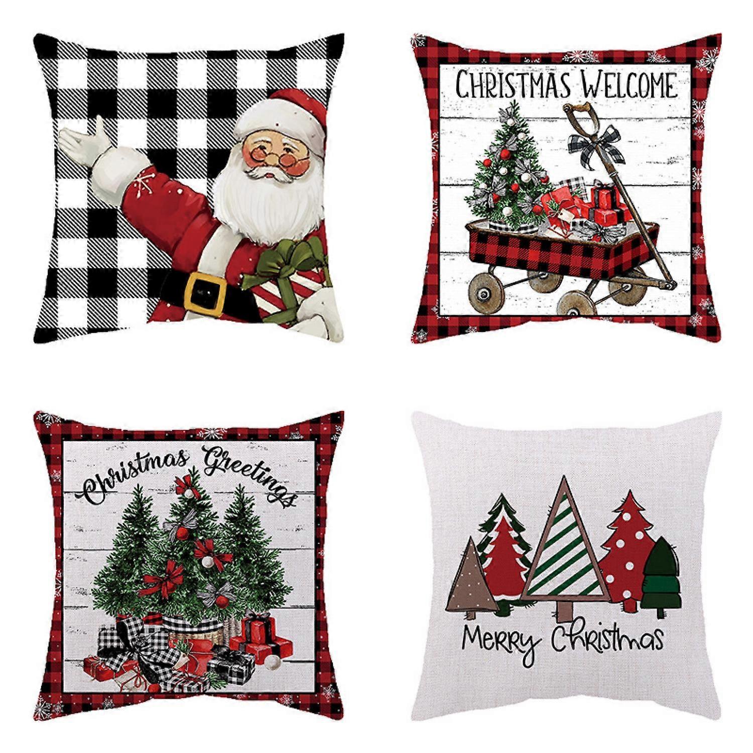 4 Piece Christmas Pillowcase Set