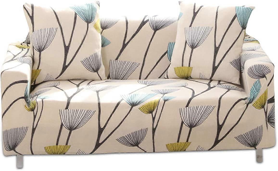 Stretch sofabetræk Elastisk sofabetræk Jacquard 2 Seater sofabetræk Blomstermønster
