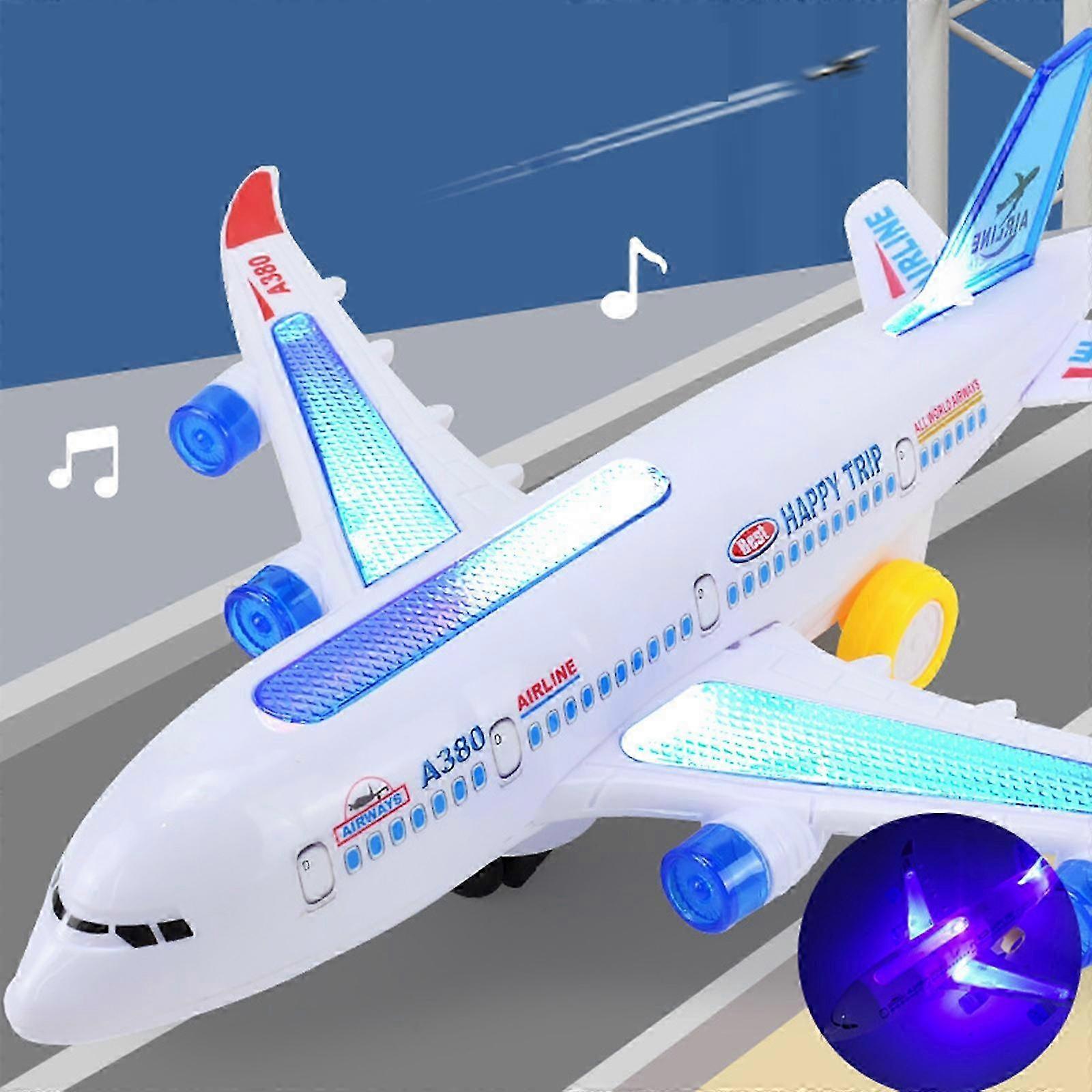 Universal Airplane Passenger Plane With Music Illuminated Toy Airbus Model Children's Toy Airplane Model Assembly Toy