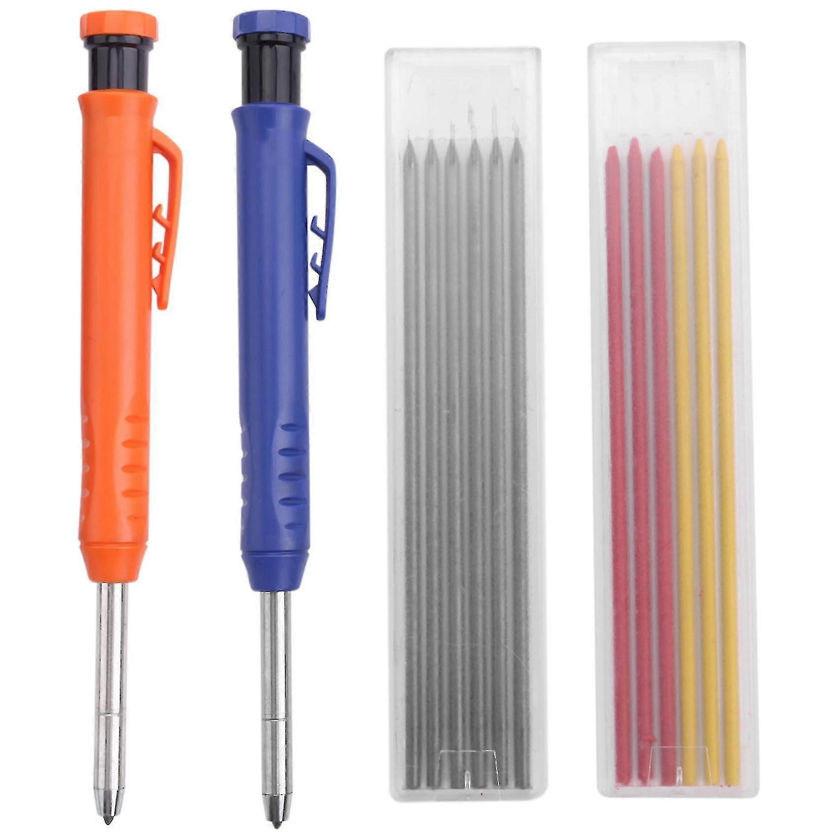 2026 Compatible Withcompatible With2 Pieces Carpenter Pencil With 14 Refill, For Woodworking Architect B