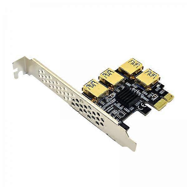 3x1x PCI-E 1X to 4 PCI-E 16X Slots Extender Riser Card External Adapter