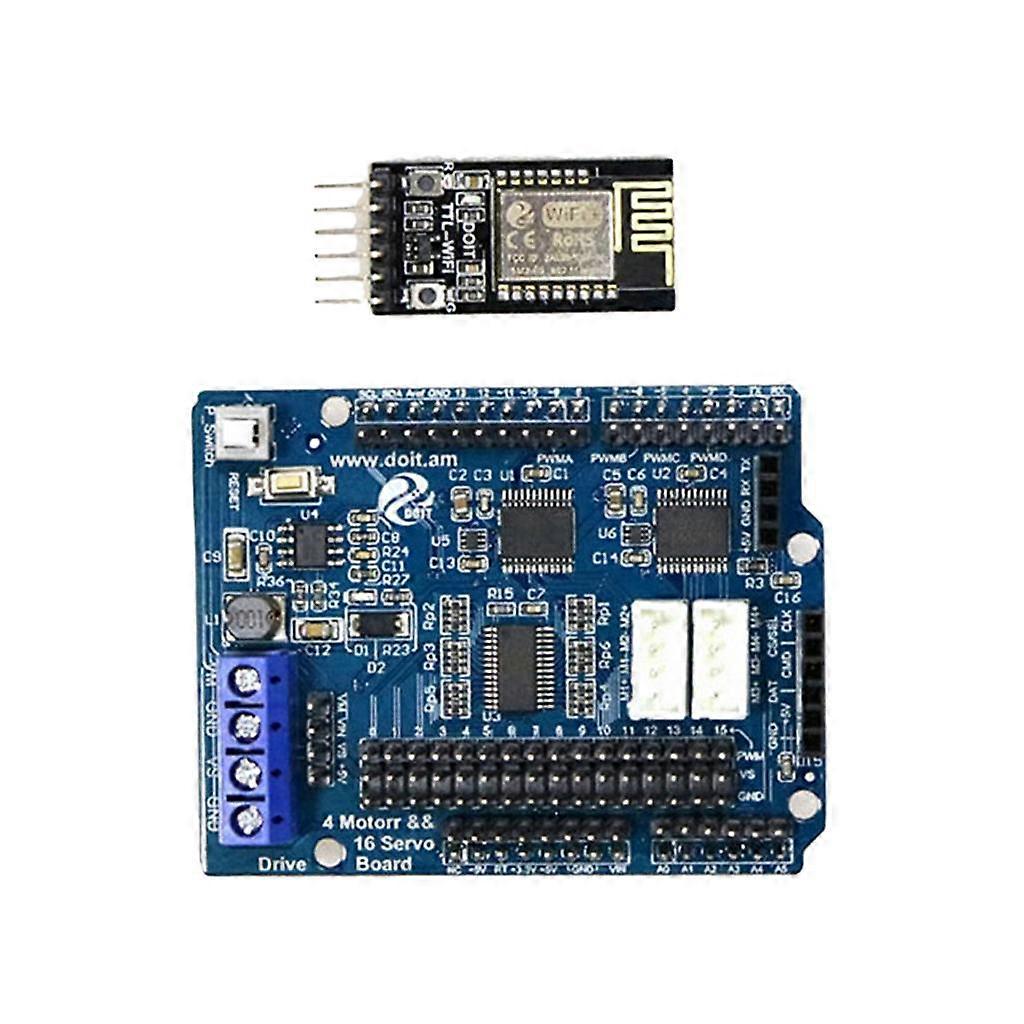 2/4 Gleichstrommotor 16-Wege-Servoantriebsplatine Motorantriebsplatine + WiFi-Modul