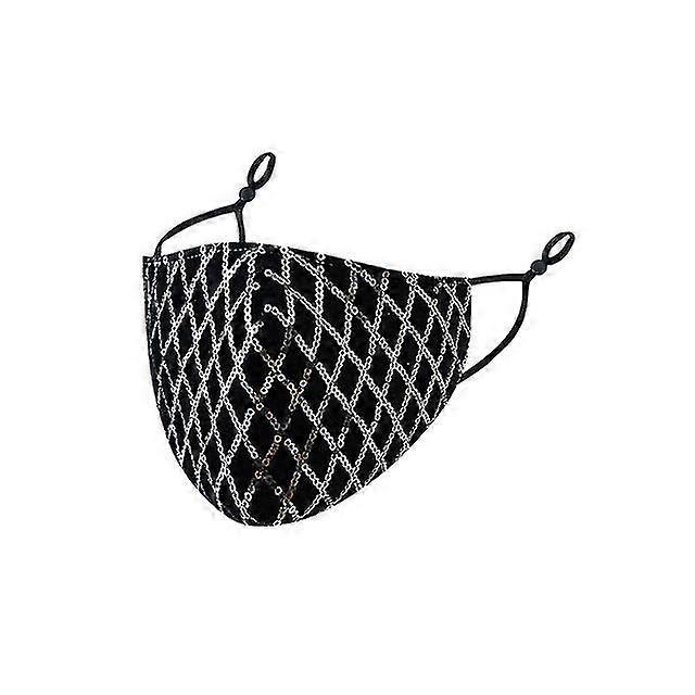 5-15pcs Adult Washable Adjustable Breathable Sequins Protector Face Mask Halloween Cosplay Mask Mascarilla Christmas Masque