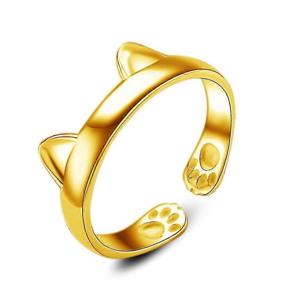 Orecchie placcate Ring Thumb Wrap Ring Pet Gift Gold
