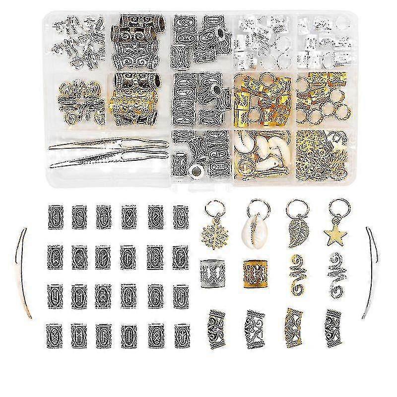 112pcs Dreadlock Schmuck Metall Haar Flechten Manschetten Ringe