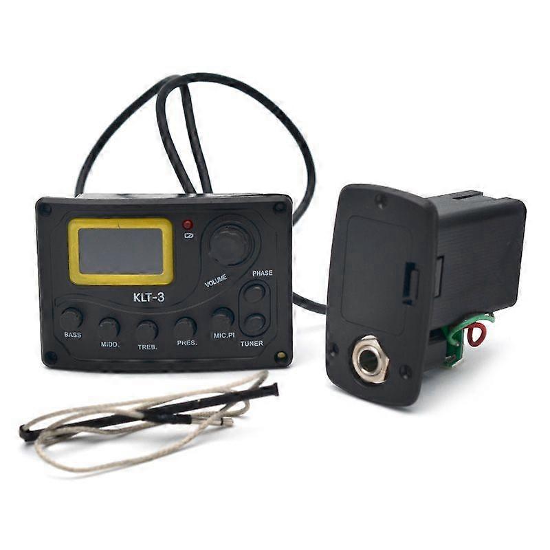 4 Band EQ Equalizer -3 Akustikgitarre EQ Vorverstärker mit digitalem Tuner Gitarren-Tonabnehmer