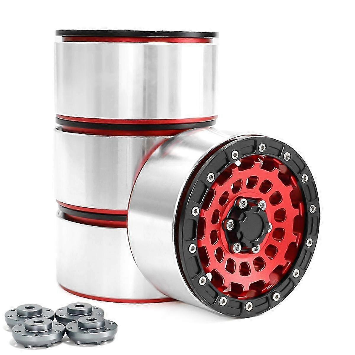 4PCS χείλος πλήμνης ροδών κραμάτων αργιλίου 2.6Inch Beadlock με το χρώμα τιτανίου μερών αναβάθμισης αυτοκινήτων 17mm 12mm Combiner RC
