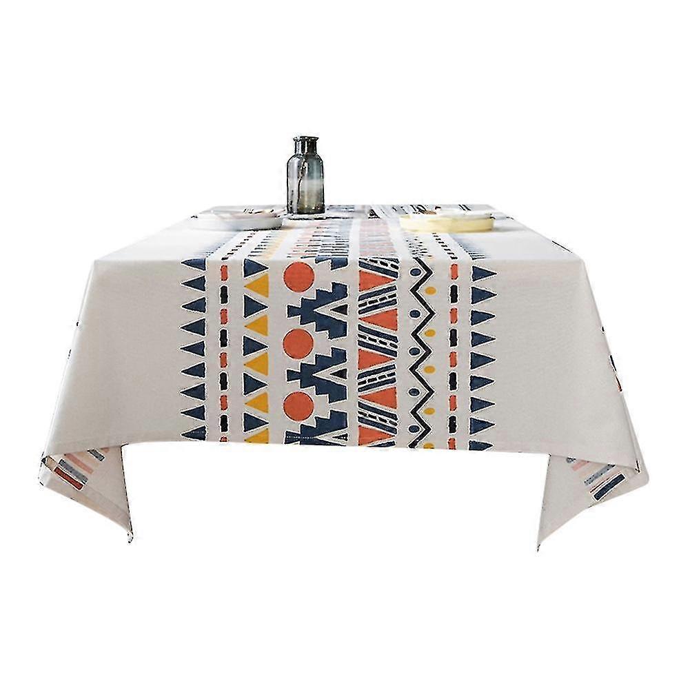 Rectangle Geometric Pattern Kitchen Dining Table Cover Tablecloth Holiday Decor