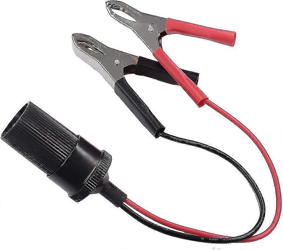 Car Battery Alligator Clamp Cable Cigarette Lighter Adapter(2pcs, Multicolor)