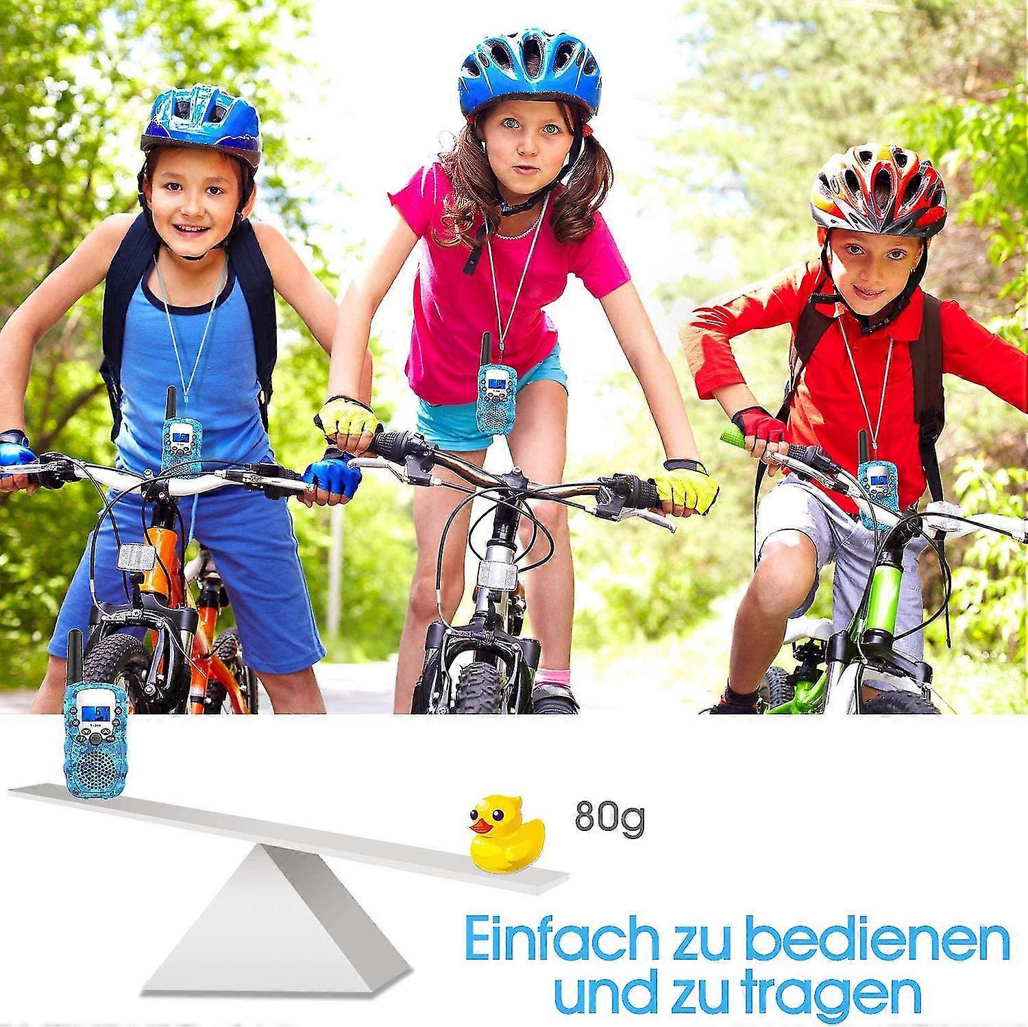 Walkie Talkie com lanterna Vox Lcd Display para presente infantil