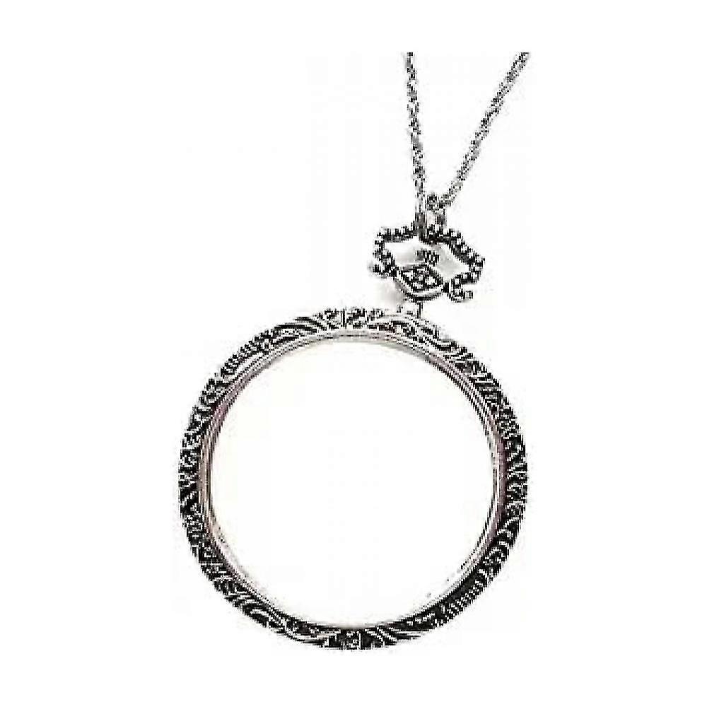 Mike Magnifiers 10x Necklace With 40mm Diameter Glass Magnification Lens Pendant Necklace Magnifying Portable Pocket Reading Loupe Monocle For Books