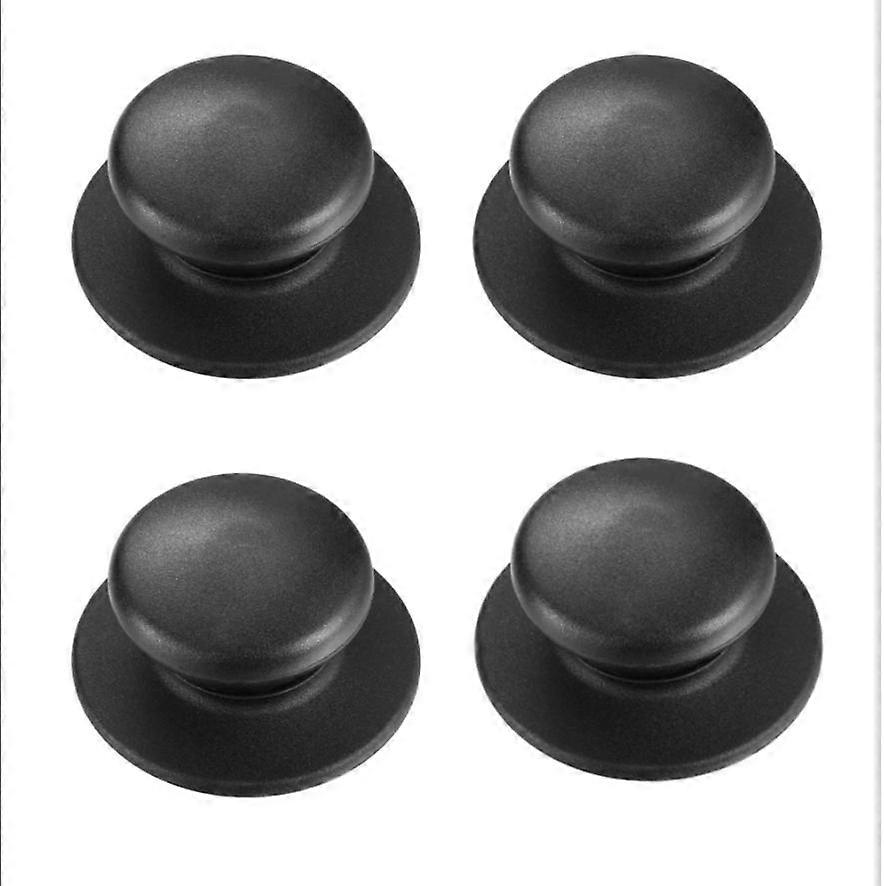 4 Pack Saucepan Lid Knobs - Black, Pot Lid Knobs, Kitchen Utensil Replacement Knobs Universal, Replacement Handle Stoppers