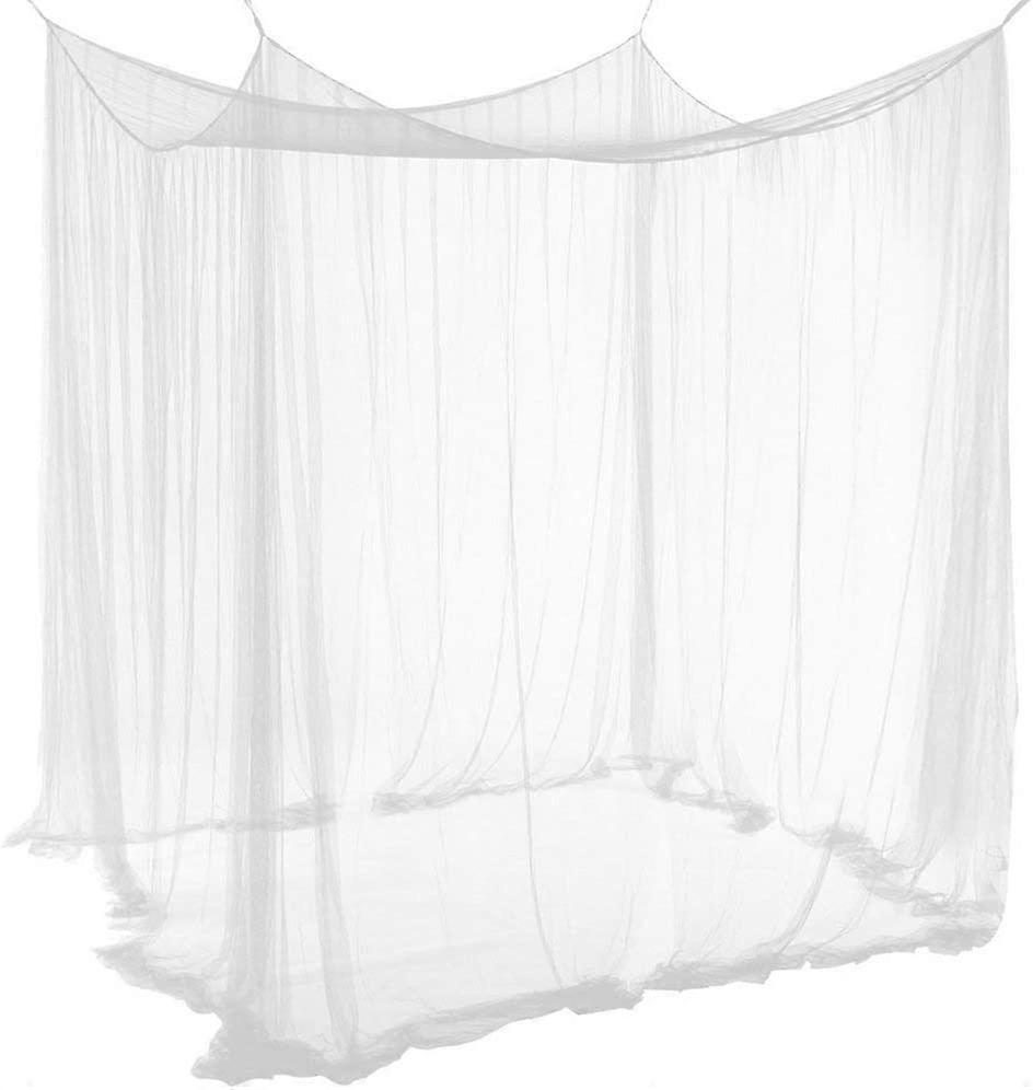 Square mosquito net white (190 * 210 * 240cm), poster bed cover, decorated with princess square mosquito net, suitable for large indoor bedrooms and c