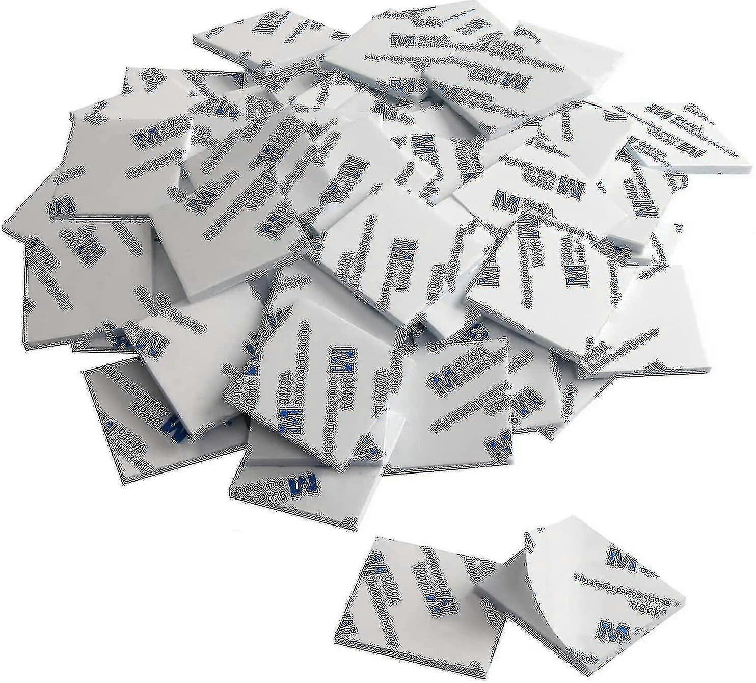 120 Pack Square Double Sided Foam Tape Strong Pad Mounting Adhesive Tape (white)
