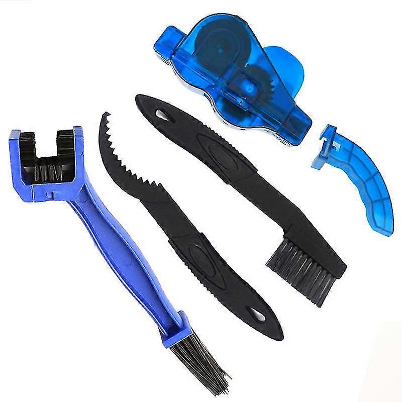 Chain Cleaning Tools Chain Cleaner Kit Cycle Chain Cleaner Tool With Gear Chain Brush Scrubber Crowbar Universal For Mountain Road Bike Motorcycle1set