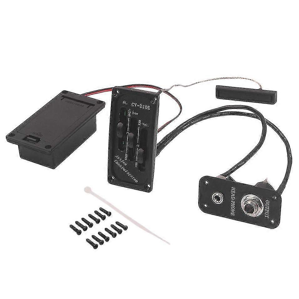 Electric Violin Pickup Piezo Preamp Accessory With Active Tone System Brass