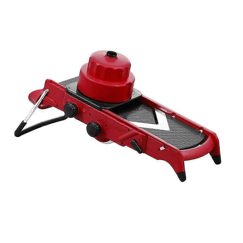 adjustable v blade mandoline vegetable slicer and dicer(red)