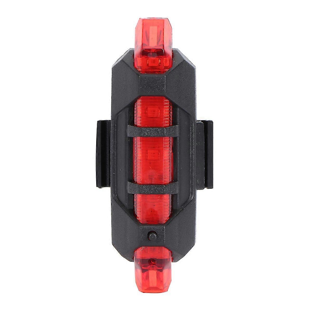 Waterproof Usb Rechargeable 4 Modes High Brightness Led Rear Tail Light Back Lamp (red)-c