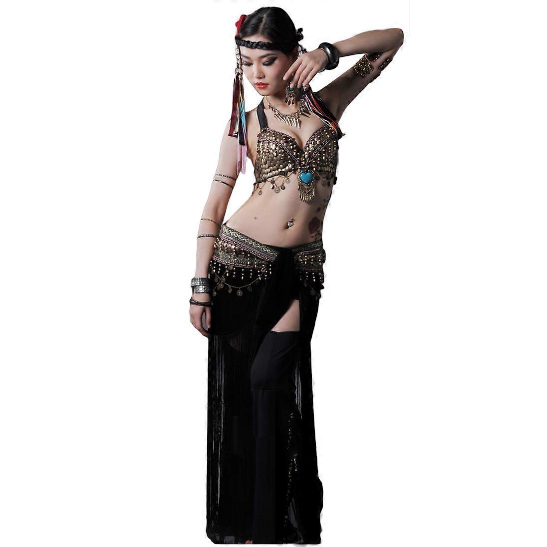 Sexy Belly dance performance suit bra waist seal pants 3-piece nightclub party Costume