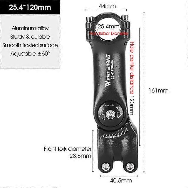 WEST BIKING Adjustable Bicycle Handlebar Stem Variable 60 Degree Angle Riser MTB Road Bike Front Fork Stem Adapter 25.4/31.8MM