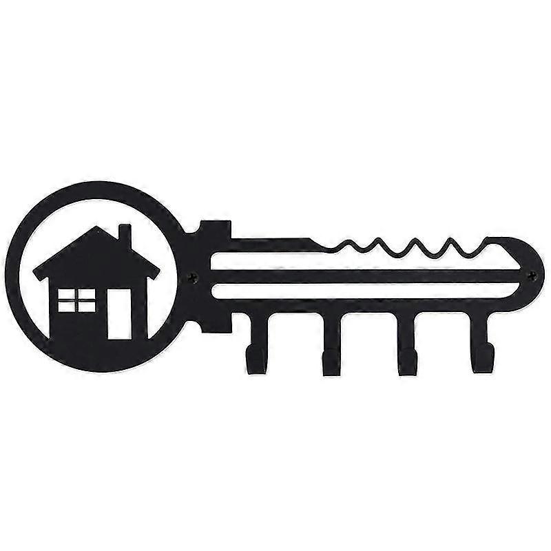 Fixed Iron Keychain, 4 Key Hooks for Car or House Keys 1 Piece