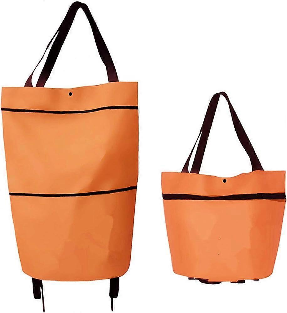 Shopping Bag On Wheels, 2-In-1 Foldable Shopping Trolley, Collapsible, Two-Stage