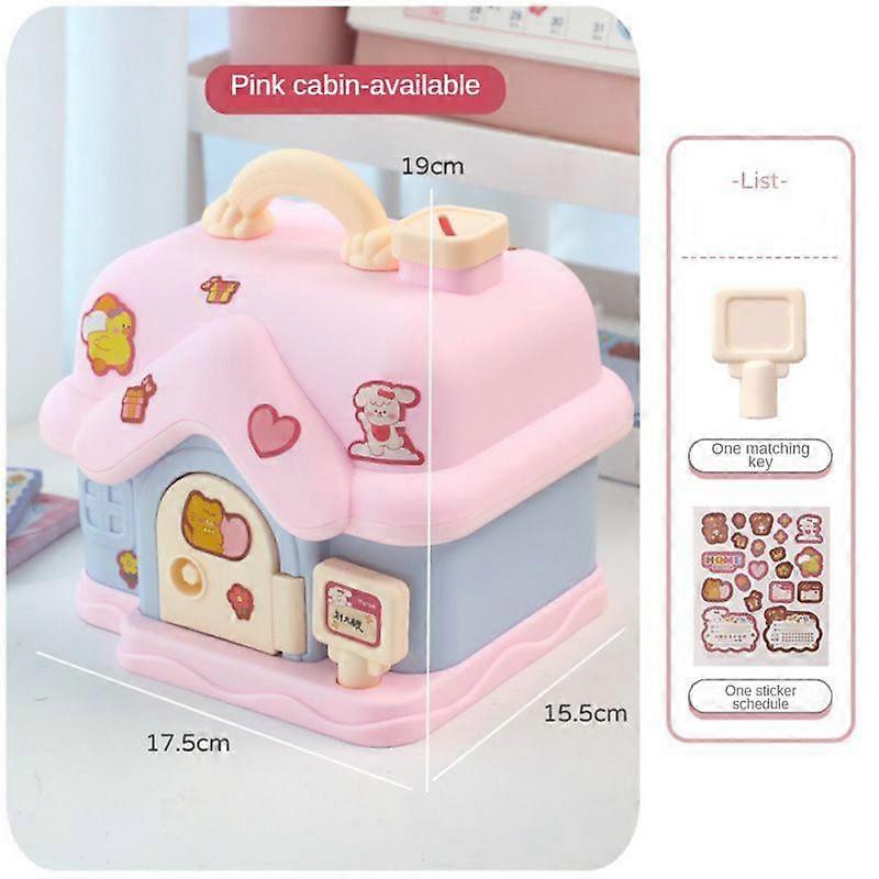 Not Bad Cartoon Bank Piggy Bank Creative Piggy Bank Two Colors Cartoon Big House Piggy Bank Save Money And Manage Money Portable
