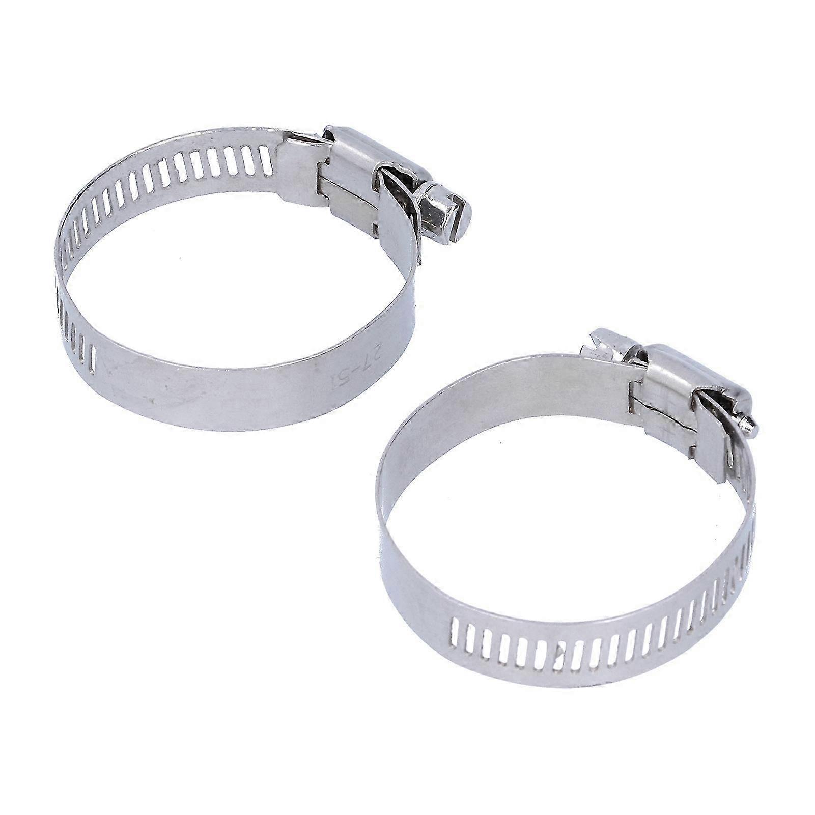 Large Stainless Steel Hose Clamps for Swimming Pool Filter Replacement - 2 Pack