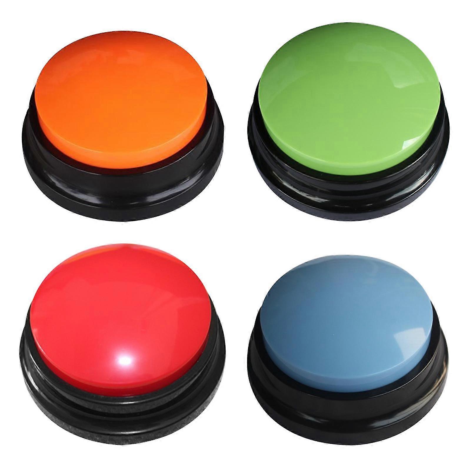 4pcs Dog Button Battery Operated Clear Talking Training Buzzer For Communication