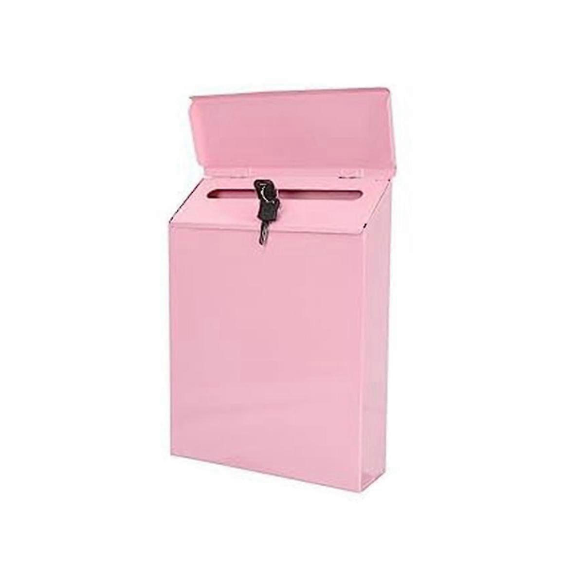 Wall-Mounted Mailbox Lockable Mailbox Wall Collection Box Farmhouse Mailbox with Key Suitable for H