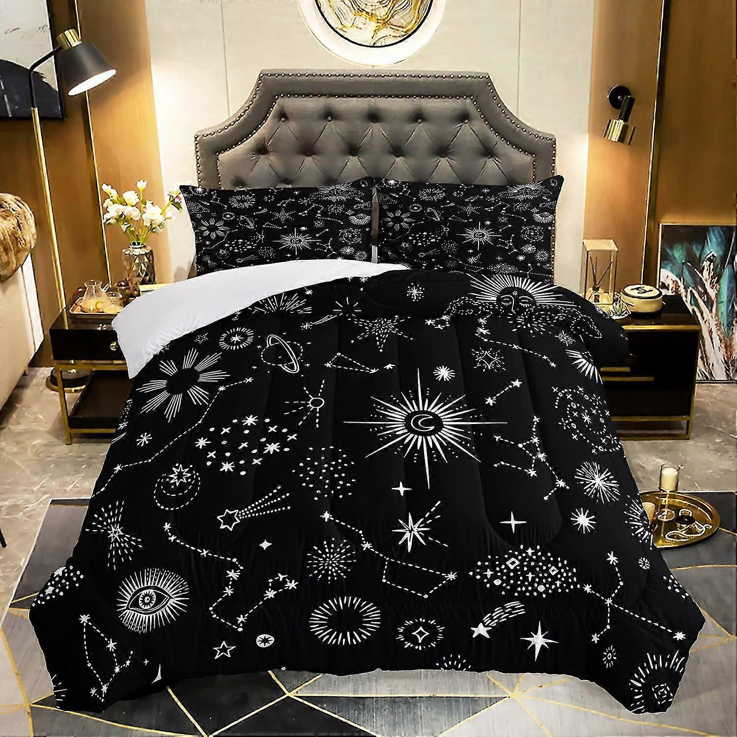 b1498 Lakan Space Astronaut sängkläder sängkläder set 3 delar sängkläder 1 påslakan och 2 örngott lakan gb1498