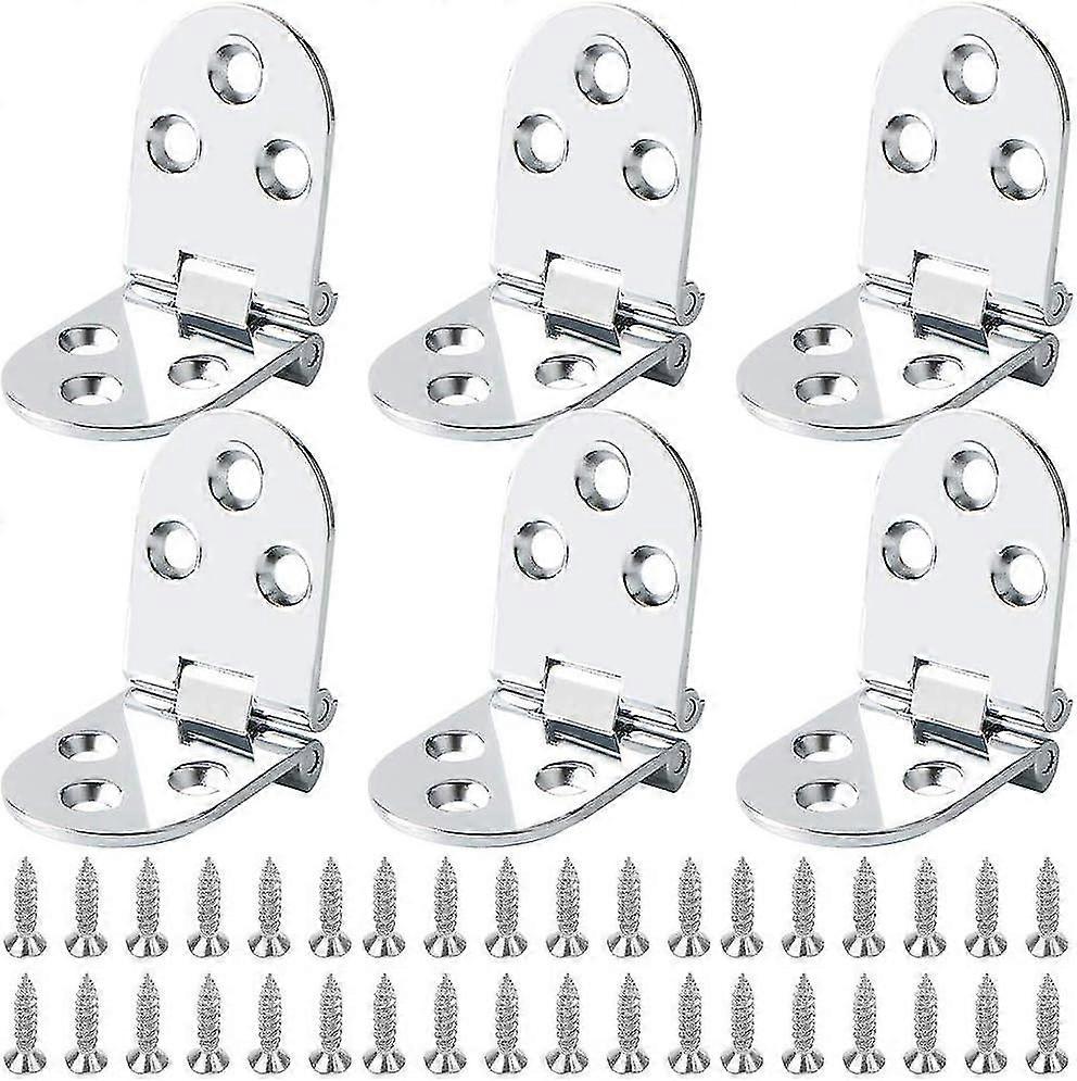 KINZON 6 Charnires de porte d'armoire pliantes plates Table de table de machine  coudre Charnire pliable en alliage de zinc Charnire suprieure rabatta