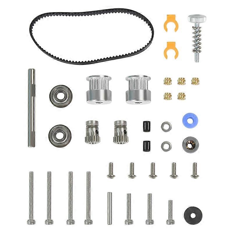 1 Set 3D Printer Extruder 2Pcs Synchronization Wheel 2Pcs Brass Insert Nut