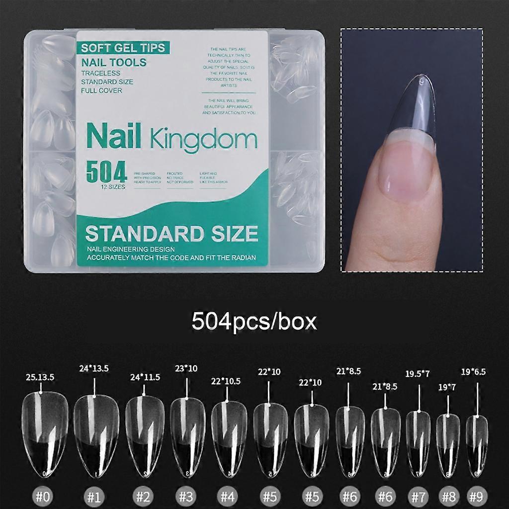 Half Matte False Nail Coffin Artificial Nails False Nail Tips Almond Nail Tips