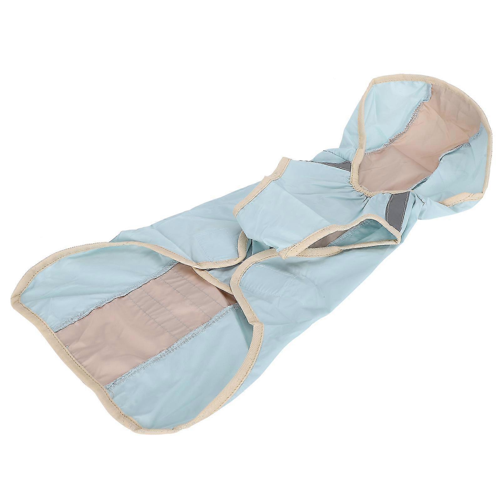 Lightweight Waterproof Dog Raincoat with Safety Reflective Strips, Polyester Material