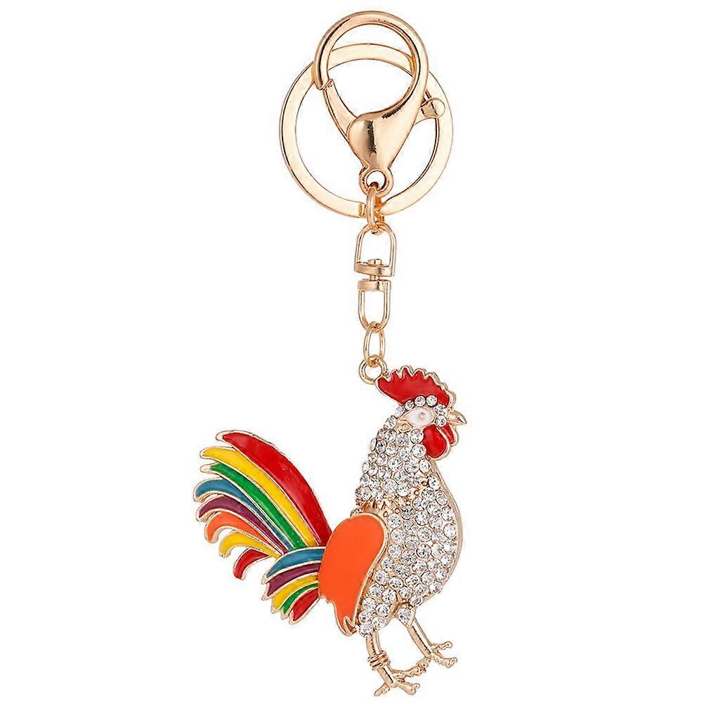 Rooster Keychain Backpack Key Pendant Rooster Pendant Key Decoration Accessory