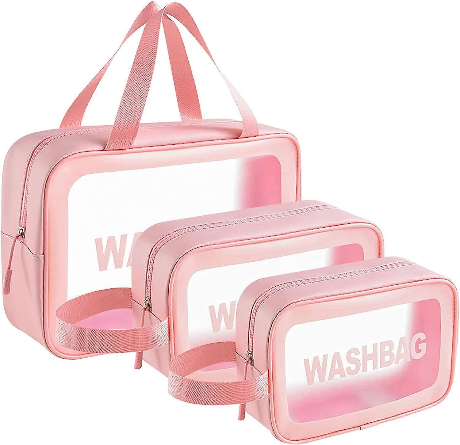 Makeup Bag, 3 Sizes(Pink)