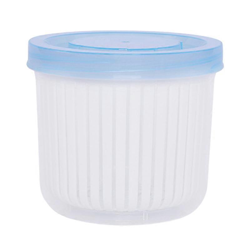 Drain Case Moisture-proof Double Layer PP Vegetables Sealed Keeper Storage Box for Refrigerator