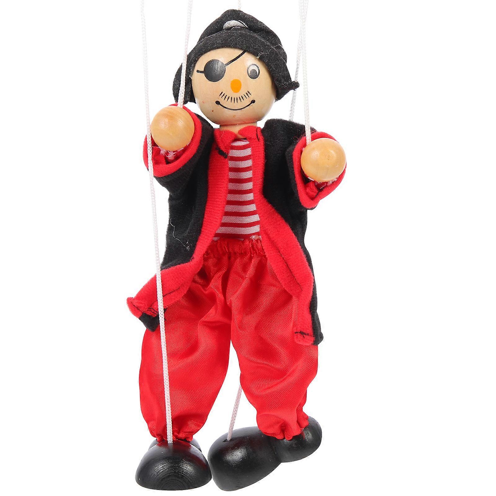Piraat Marionet Marionet Puppet Houten Marionet Toy Grappige Piraat Marionet String Puppet