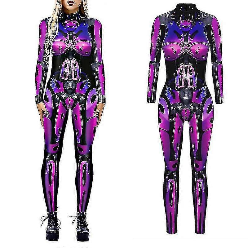 Halloween Men's And Women's Performance Jumpsuit Tight Digital Printing Skull Print Jumpsuit Jumpsuit S-xl
