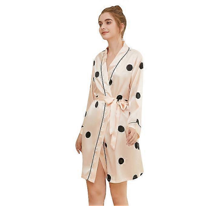 Women's Robes Short Satin Pure Color Bridal Party Robe