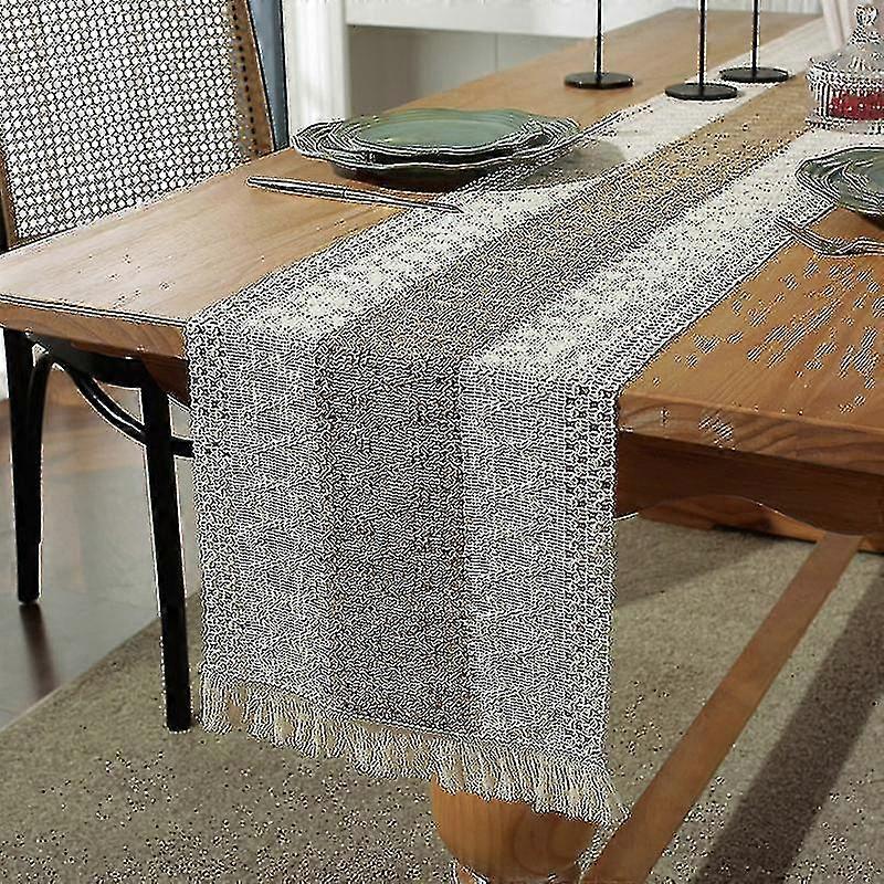 Tablecloth, Embroidered Hollow Table Runner, Pastoral Tablecloth, Coffee Table Cloth40*176cm