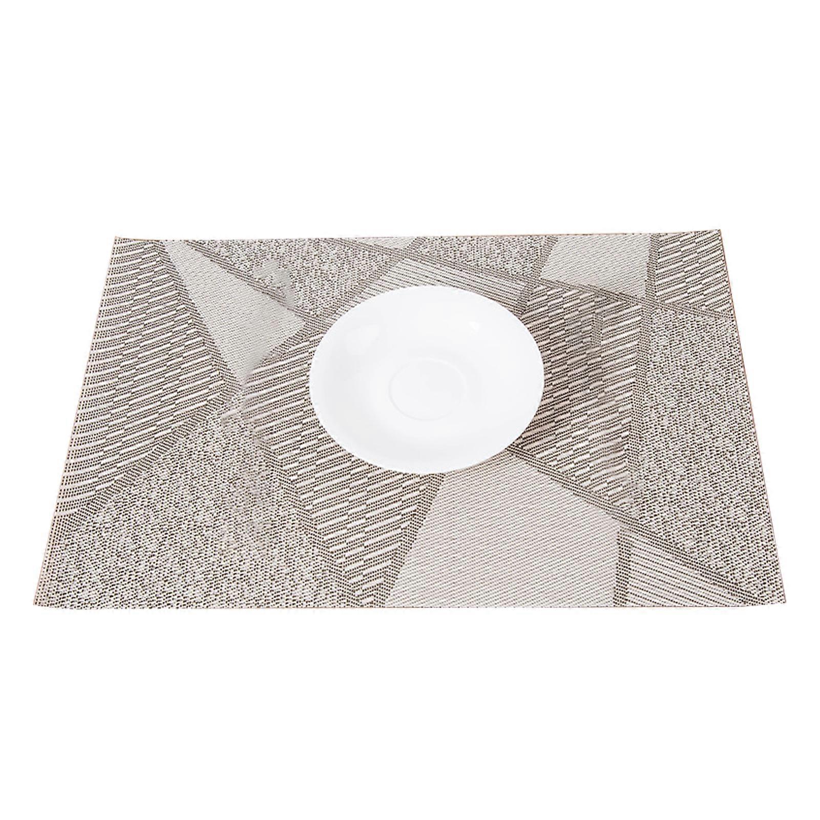 Table Mat Anti-skid Absorbent PVC Geometric Pattern Insulation Pad for Dining Table