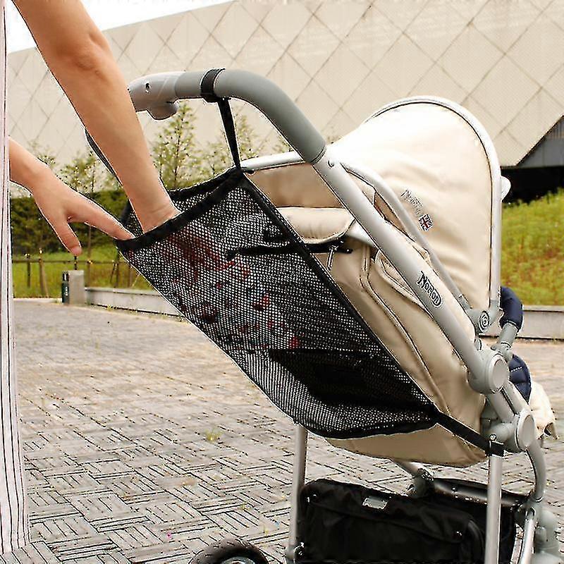 Baby Trolley Mesh Net Pocket, Shopping Net For Strollers Mesh Pocket On The Back Stroller Bottle
