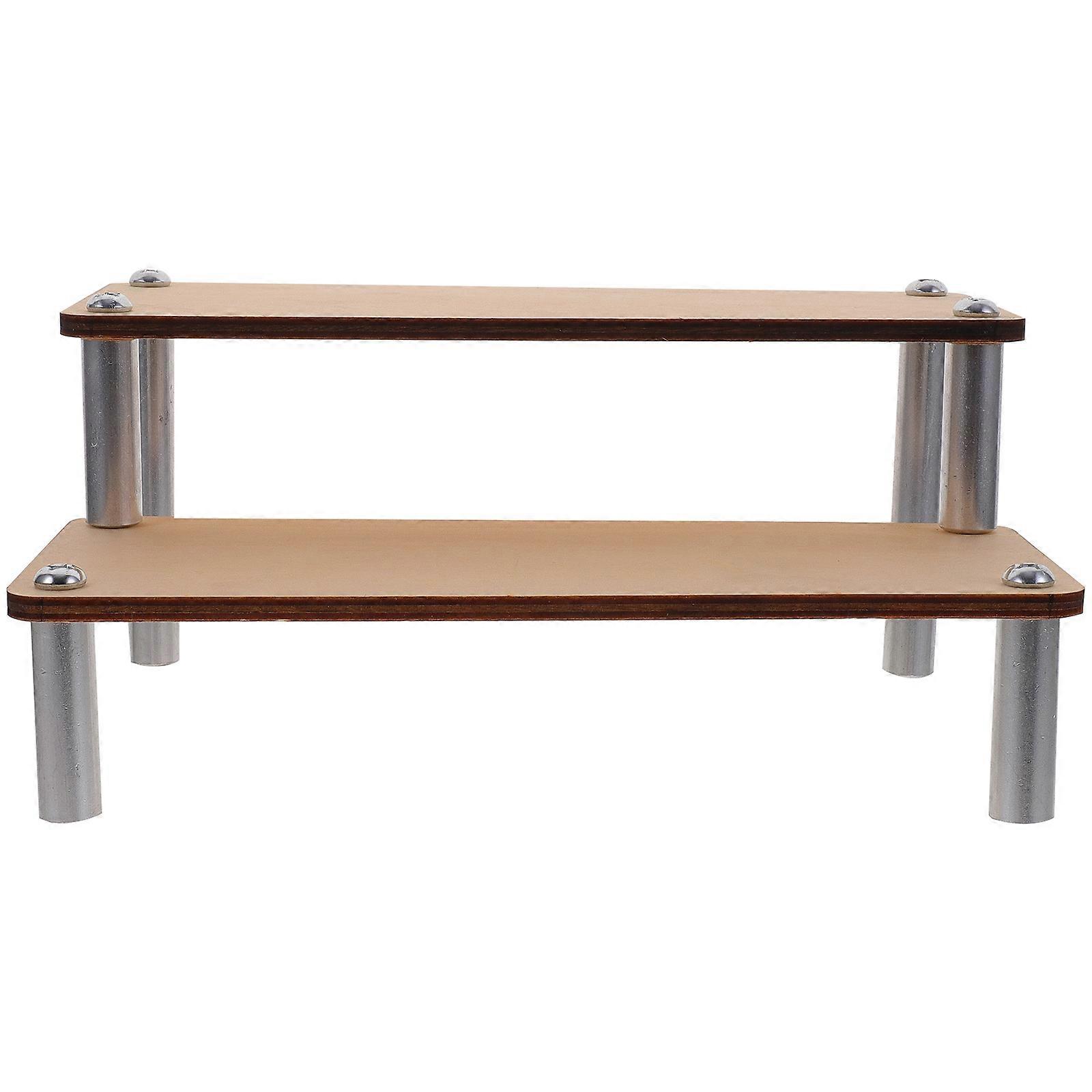 Wooden Riser Display Shelf Multi-tier Perfume Organizer Display Riser for Figures